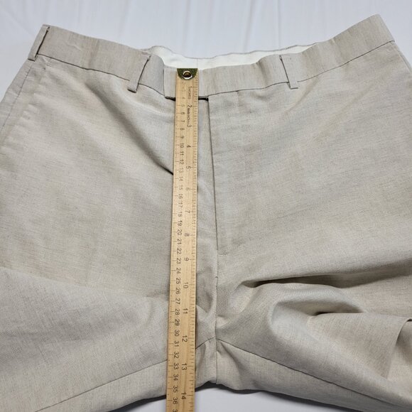 Axis Mens Pants Linen Blend 36 X 34 Straight Leg Pockets Cream Washable - Picture 13 of 14